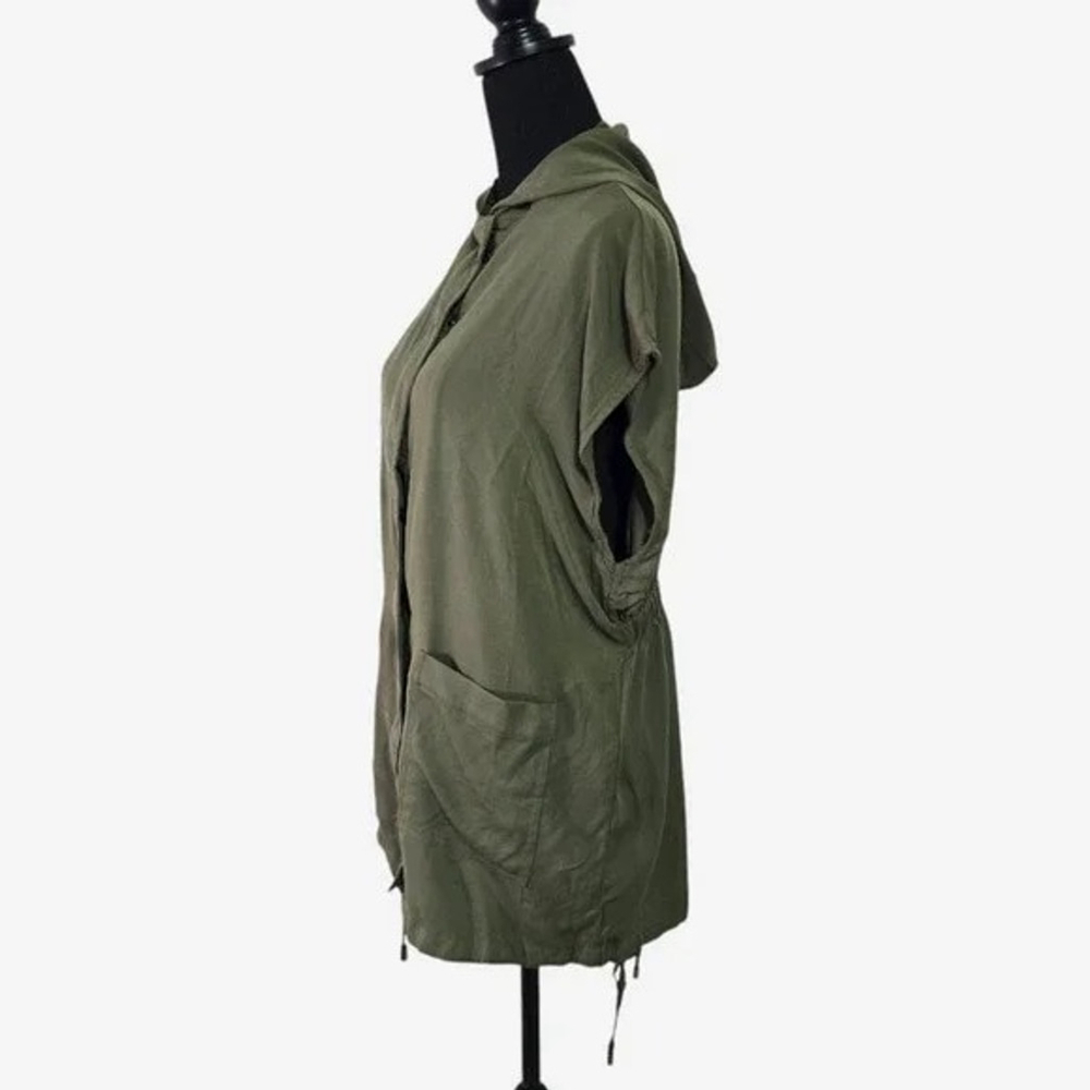 Hooded Utility Vest Womens Small Olive - Picture 9 of 12